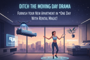 Read more about the article Ditch the Moving Day Drama: Furnish Your New Apartment in One Day with Rental Magic!