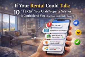 Read more about the article If Your Rental Could Talk: 10 “Texts” Your Utah Property Wishes It Could Send You (And How to Actually Reply!)