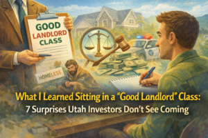 Read more about the article What I Learned Sitting in a “Good Landlord” Class: 7 Surprises Utah Investors Don’t See Coming